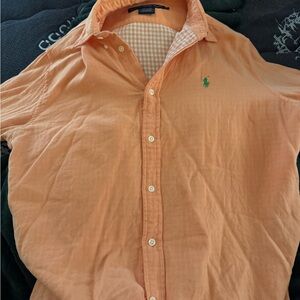 Ralph Lauren Orange Button Down Shirt